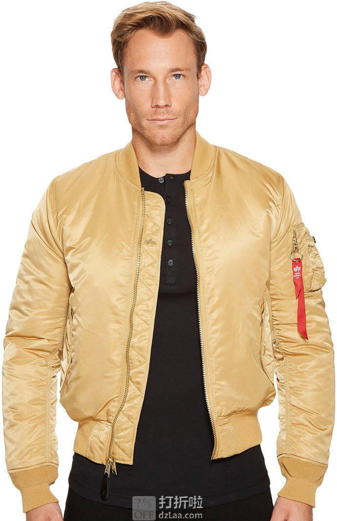 Alpha Industries 阿尔法军工 MA-1 修身款 飞行夹克 L码3.2折.49 海淘转运到手约¥396 中亚Prime会员免运费直邮到手约¥394