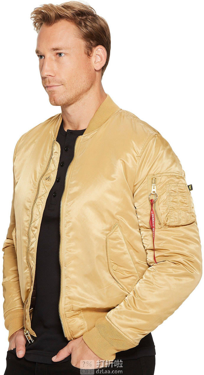 Alpha Industries 阿尔法军工 MA-1 修身款 飞行夹克 L码3.2折.49 海淘转运到手约¥396 中亚Prime会员免运费直邮到手约¥394