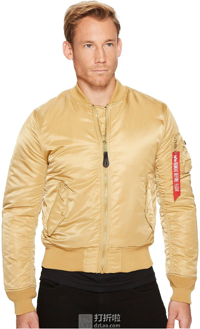 Alpha Industries 阿尔法军工 MA-1 修身款 飞行夹克 L码3.2折.49 海淘转运到手约¥396 中亚Prime会员免运费直邮到手约¥394