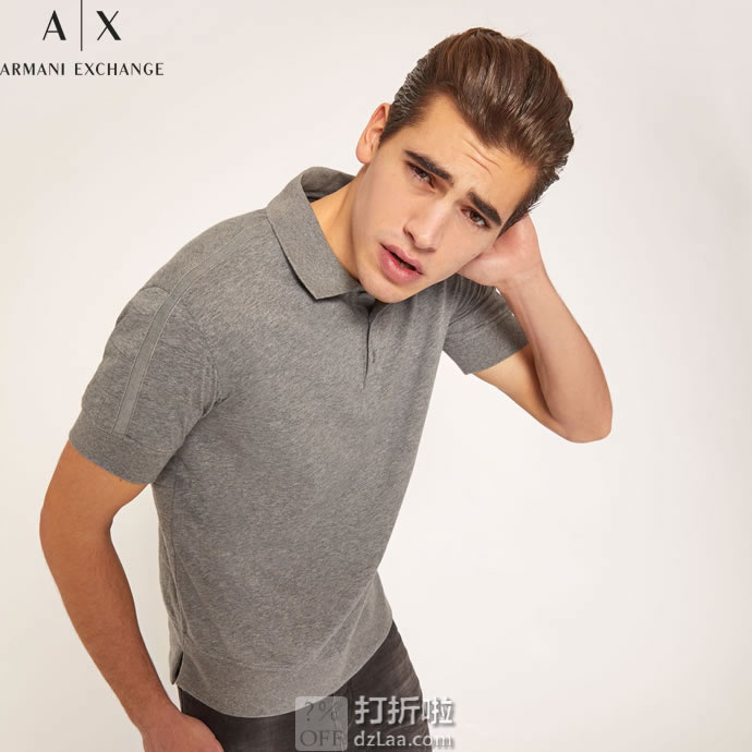 A|X Armani Exchange 阿玛尼 男式短袖Polo衫 M码4.5折$35.83 海淘转运到手约￥263 中亚Prime会员可免运费直邮到手约￥294