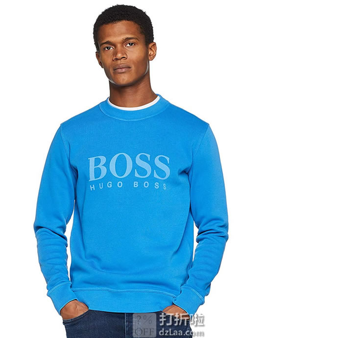 Hugo Boss Orange 雨果博斯 橙标 Style Weave 男式圆领运动衫 休闲上衣 S码3.8折.52 海淘转运到手约￥519 中亚Prime会员免运费直邮到手约￥531