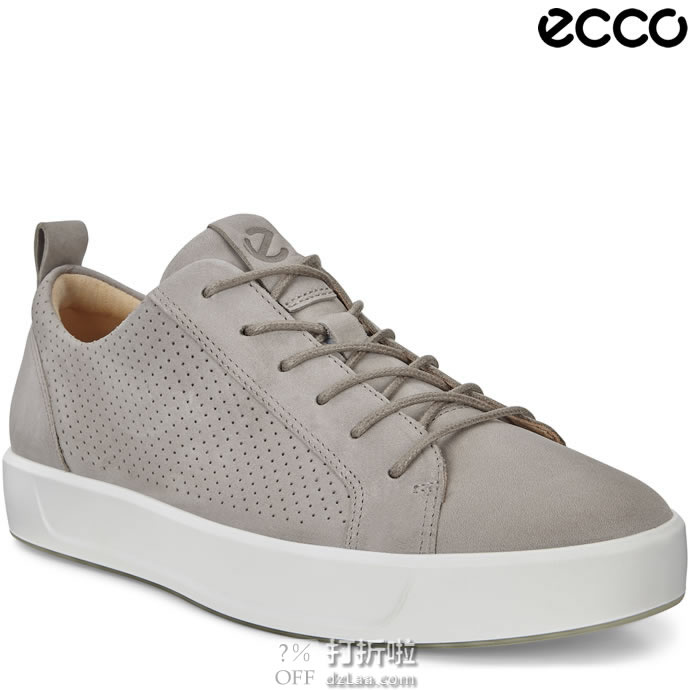 ECCO 爱步 SOFT 8 柔酷8号 打孔版 男式休闲板鞋 3.6折￥452起 中亚Prime会员可免运费直邮到手约￥499