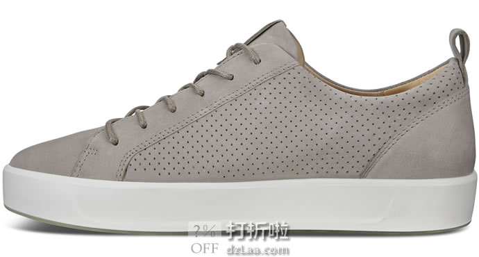 ECCO 爱步 SOFT 8 柔酷8号 打孔版 男式休闲板鞋 3.1折.99起 海淘转运到手约¥486