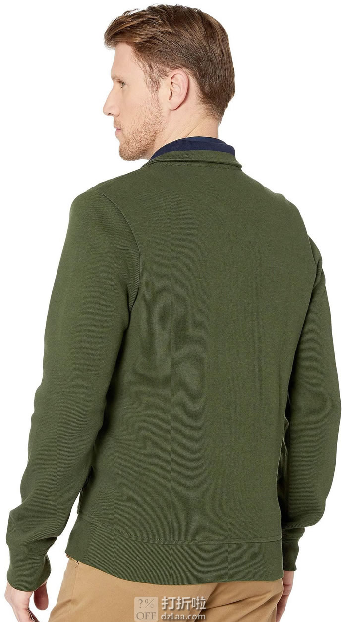 限尺码 Lacoste 法国鳄鱼 半拉链男式运动衫 4.7折.35 海淘转运到手约￥380