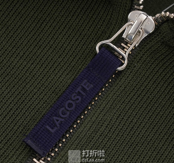 限尺码 Lacoste 法国鳄鱼 半拉链男式运动衫 4.7折.35 海淘转运到手约￥380