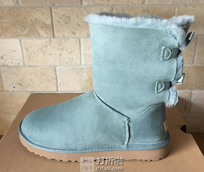 UGG Bailey Bow II 防泼水防污 经典贝莉蝴蝶结2.0 女式雪地靴 37.5码3.7折.85 海淘转运到手约￥512 国内￥1324