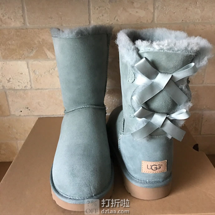 UGG Bailey Bow II 防泼水防污 经典贝莉蝴蝶结2.0 女式雪地靴 37.5码3.7折.85 海淘转运到手约￥512 国内￥1324