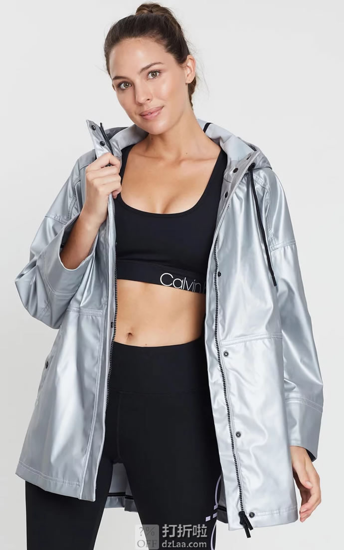 Calvin Klein Performance 卡尔文克莱因 CK 女式连帽风雨夹克 S码2.5折.55 海淘转运到手约￥269 中亚Prime会员可免运费直邮