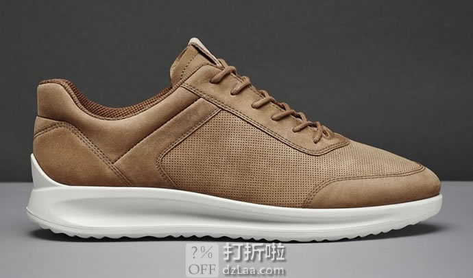 ECCO 爱步 Aquet Tie 打孔版 男式系带休闲板鞋 41码4.2折 中亚Prime会员免运费直邮到手约¥444