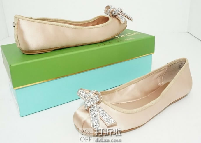 kate spade 凯特·丝蓓 Freya 缎面蝴蝶结 一脚套 女式休闲鞋 37码3.3折.9 海淘转运到手约¥427