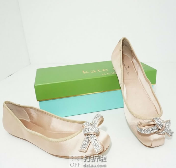 kate spade 凯特·丝蓓 Freya 缎面蝴蝶结 一脚套 女式休闲鞋 37码3.3折.9 海淘转运到手约¥427