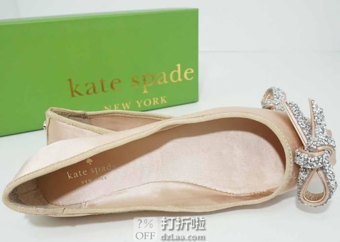 kate spade 凯特·丝蓓 Freya 缎面蝴蝶结 一脚套 女式休闲鞋 37码3.3折.9 海淘转运到手约¥427