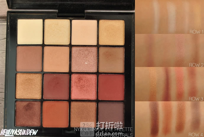 NYX 16色眼影盘 优惠券折后.6 海淘转运到手约￥80 多色可选