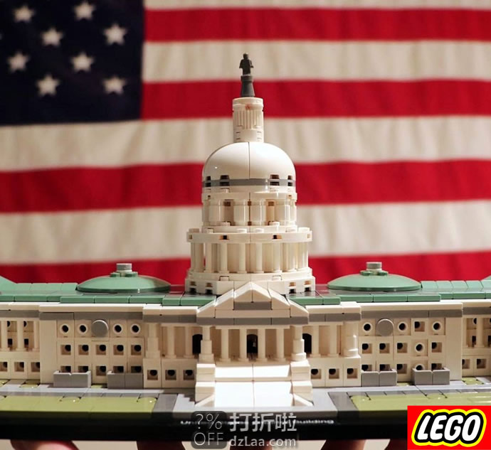 LEGO 乐高 建筑系列 21030 美国国会大厦 积木玩具 7折.99 海淘转运到手约￥588