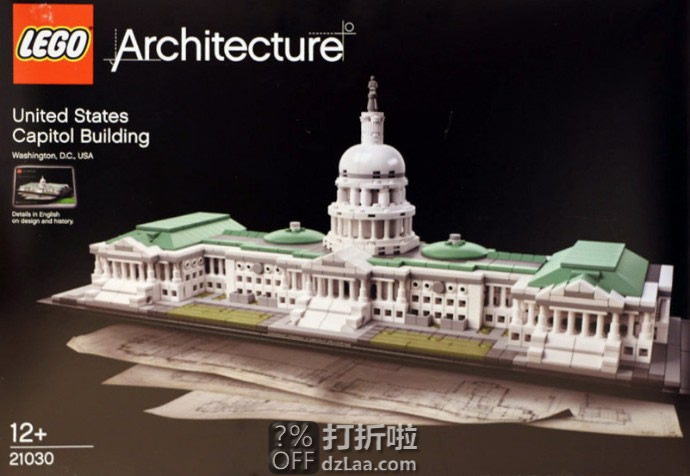 LEGO 乐高 建筑系列 21030 美国国会大厦 积木玩具 7折.99 海淘转运到手约￥588
