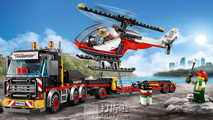 LEGO 乐高 60183 城市系列 重型直升机运输车 积木玩具 6折.99史低 海淘转运到手约¥165