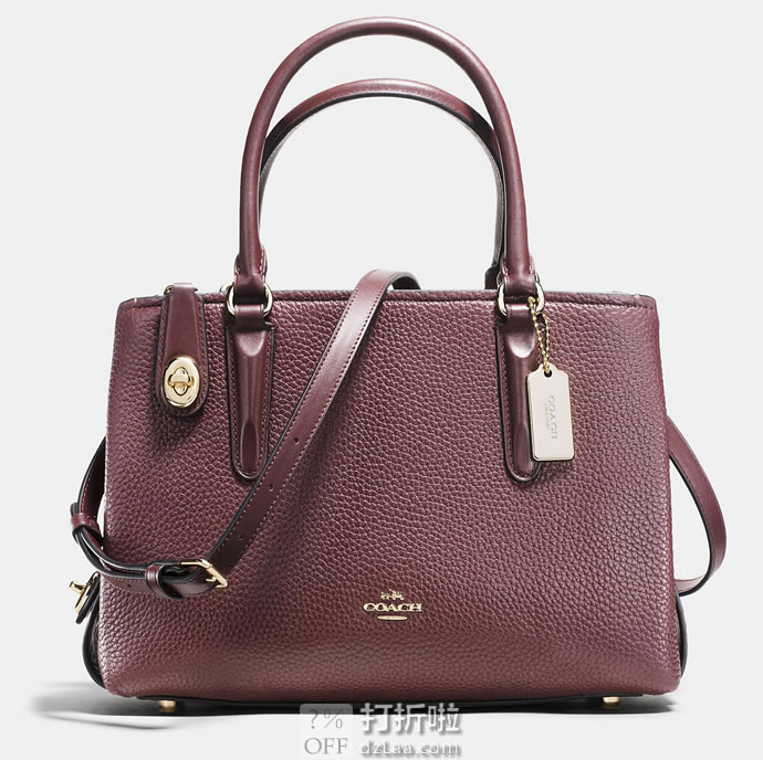 COACH 寇驰 粒面皮革 BROOKYLN 28 CARRYALL 手提包 3.2折9.99起 海淘转运到手约￥1192 国内￥5950