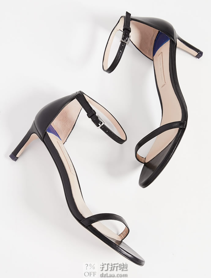 Stuart Weitzman 斯图尔特·韦茨曼 nudist traditional 45 一字扣 女式高跟凉鞋 3折9.99 两色可选 海淘转运到手约¥915