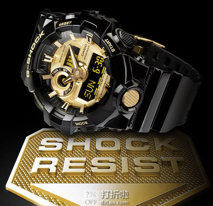 Casio 卡西欧 防水 男式运动手表 GA-710GB-1AER ￥626 中亚Prime会员免运费直邮到手约￥678