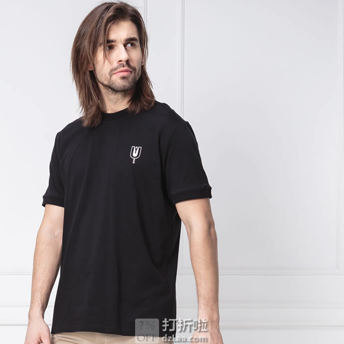 HUGO Hugo Boss 雨果·博斯 Dunder 宽松休闲 男式短袖T恤 L码 中亚Prime会员凑单免运费直邮到手约¥162