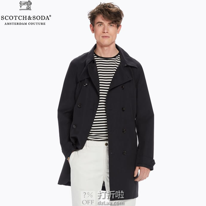 Scotch & Soda 中长款 男式风衣外套 142301 M码 ￥448