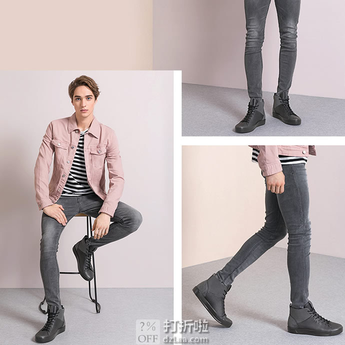 ECCO 爱步 Soft 8 柔酷8号 秋冬款 男式高帮鞋 系带短靴 43码￥565