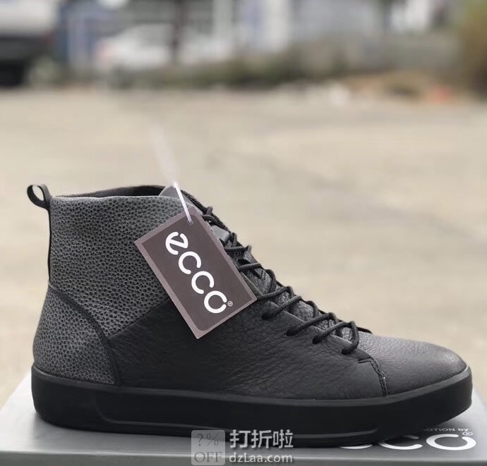 ECCO 爱步 Soft 8 柔酷8号 秋冬款 男式高帮鞋 系带短靴 43码￥565
