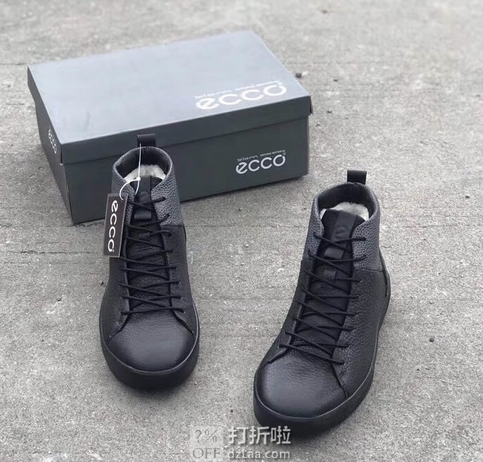 ECCO 爱步 Soft 8 柔酷8号 秋冬款 男式高帮鞋 系带短靴 43码￥565
