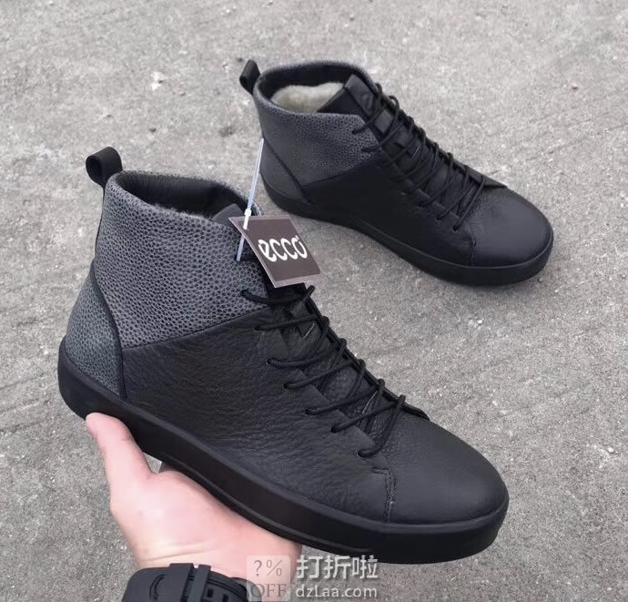 ECCO 爱步 Soft 8 柔酷8号 秋冬款 男式高帮鞋 系带短靴 43码￥565