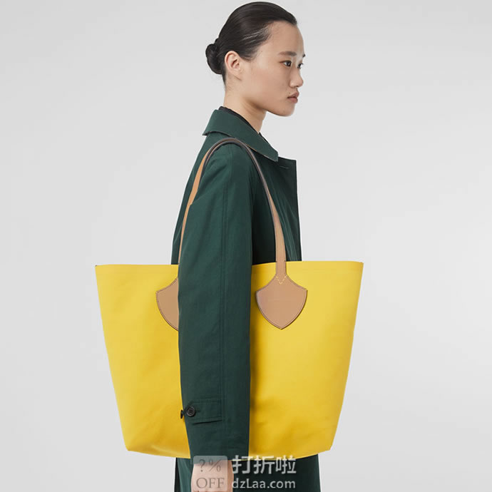 意大利产 BURBERRY 巴宝莉 博柏利 双面两用 格纹吉安特大号手提包 80065851 双重优惠折后￥4973