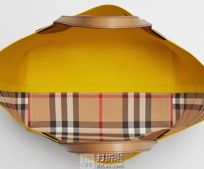 意大利产 BURBERRY 巴宝莉 博柏利 双面两用 格纹吉安特大号手提包 80065851 双重优惠折后￥4973