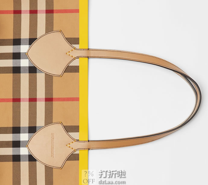 意大利产 BURBERRY 巴宝莉 博柏利 双面两用 格纹吉安特大号手提包 80065851 双重优惠折后￥4973