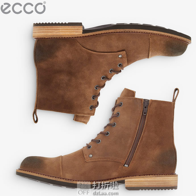 限尺码 ECCO 爱步 Kenton 男式复古短靴 3折$69.31 海淘转运到手约￥581