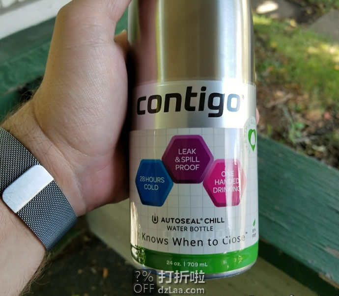 Contigo 康迪克 AUTOSEAL 保冷不锈钢水瓶 710ml容量 .68 海淘转运到手约￥152 中亚Prime会员凑单免运费直邮到手约￥138