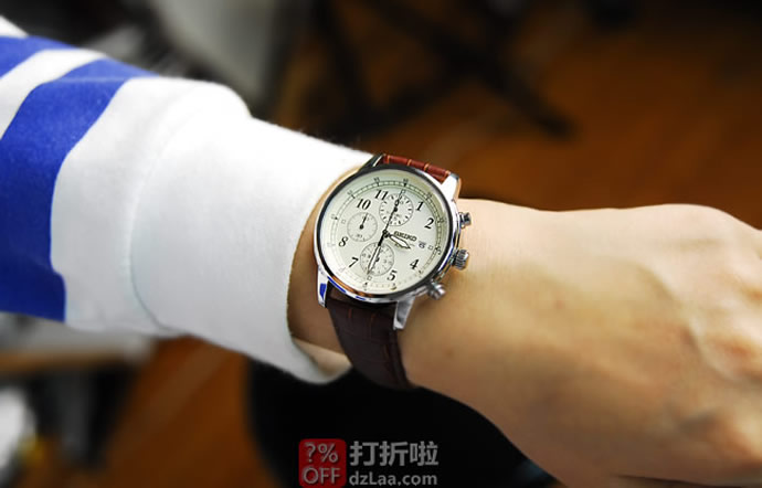 SEIKO 精工 SNDC31 三眼计时 男式石英手表 ¥693