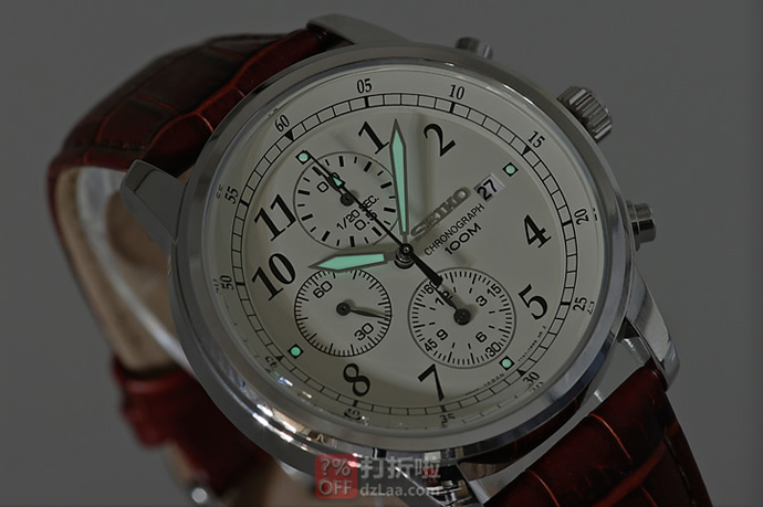 SEIKO 精工 SNDC31 三眼计时 男式石英手表 ¥693