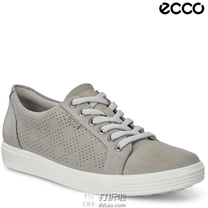 ECCO 爱步 SOFT 7 柔酷7号 打孔版 休闲时尚女鞋 6.2折.99 海淘转运到手约¥577 中亚Prime会员免运费直邮到手约¥538
