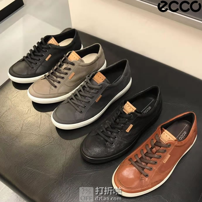 Prime会员福利 金盒特价 ECCO 爱步 SOFT 7 柔酷7号 男式休闲板鞋 4.2折.5 海淘转运到手约￥517