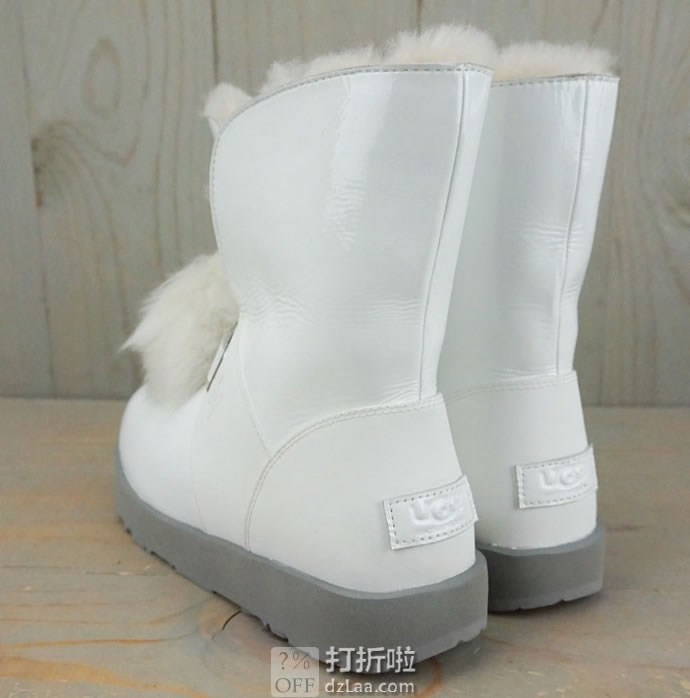 UGG  Isley Patent Vibram外底 可爱毛球 女式防水防滑雪地靴 37码4.2折.13 海淘转运到手约￥742