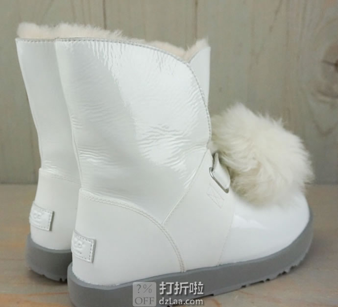 UGG  Isley Patent Vibram外底 可爱毛球 女式防水防滑雪地靴 37码4.2折.13 海淘转运到手约￥742