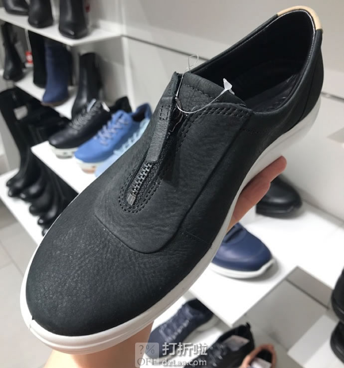 ECCO 爱步 Soft 7 Zip 柔酷7号 拉链版 休闲女鞋 35码2.5折.24 海淘转运到手约￥376