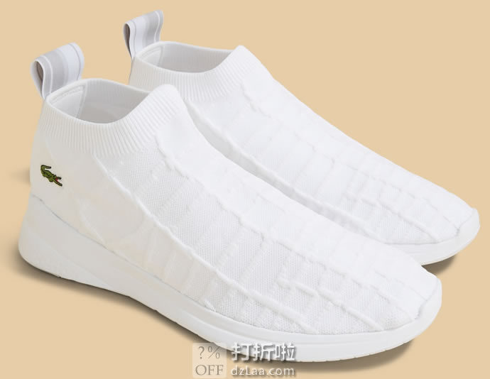 LACOSTE 法国鳄鱼 LT Fit 超轻针织袜套 女式休闲鞋 板鞋 小白鞋 36码3折.36 海淘转运到手约￥447