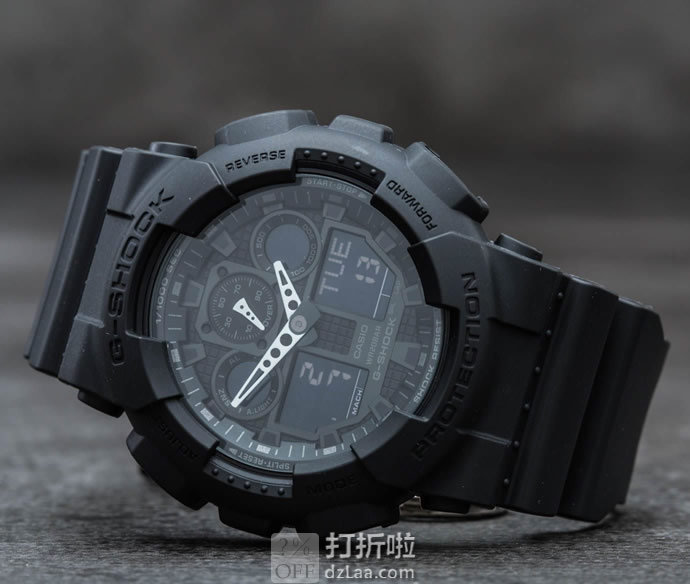 CASIO 卡西欧 G-SHOCK系列 GA-100-1A1ER 多功能双显男式运动手表 ¥458