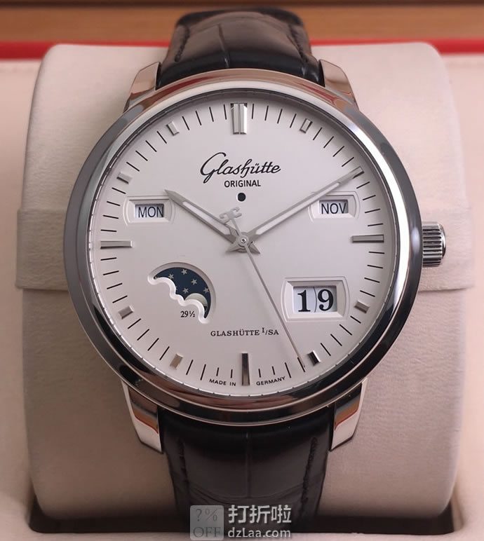 降1195刀 Glashütte 格拉苏蒂 Senator精髓系列 100-02-13-02-04 月相日历 男士机械表 优惠码折后3.5折00史低 约￥48212