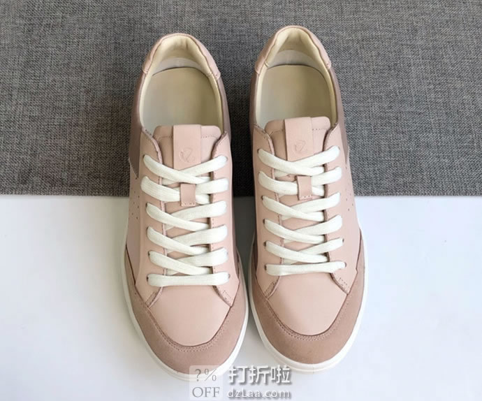 ECCO 爱步 Soft 7 柔酷7号 拼色款 女式系带板鞋 休闲鞋 3.1折.79 海淘转运到手约￥428