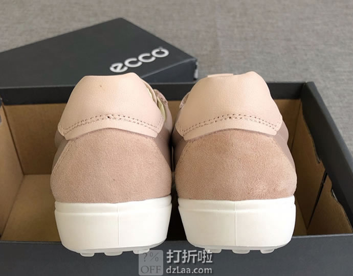 ECCO 爱步 Soft 7 柔酷7号 拼色款 女式系带板鞋 休闲鞋 3.1折.79 海淘转运到手约￥428