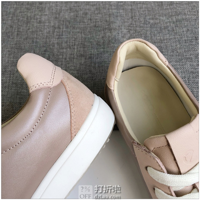 ECCO 爱步 Soft 7 柔酷7号 拼色款 女式系带板鞋 休闲鞋 35码2.8折.69 海淘转运到手约￥409