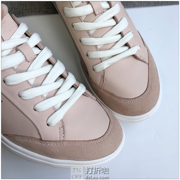 ECCO 爱步 Soft 7 柔酷7号 拼色款 女式系带板鞋 休闲鞋 3.1折.79 海淘转运到手约￥428