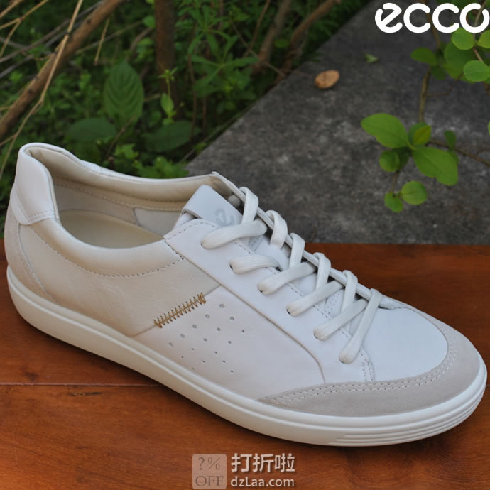 限尺码 ECCO 爱步 Soft 7 柔酷7号 拼色款 女式系带板鞋 休闲鞋 3.3折.46 海淘转运到手约¥457