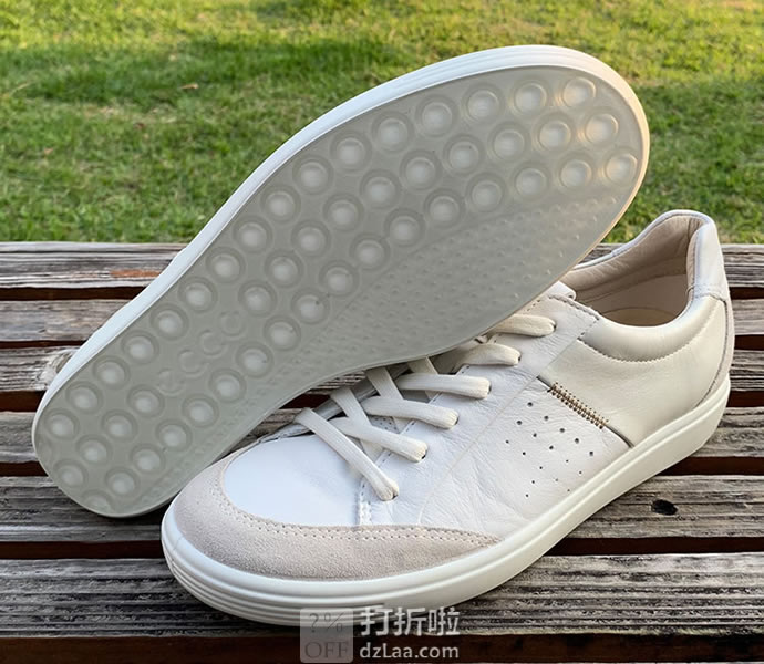 限尺码 ECCO 爱步 Soft 7 柔酷7号 拼色款 女式系带板鞋 休闲鞋 3.3折.46 海淘转运到手约¥457